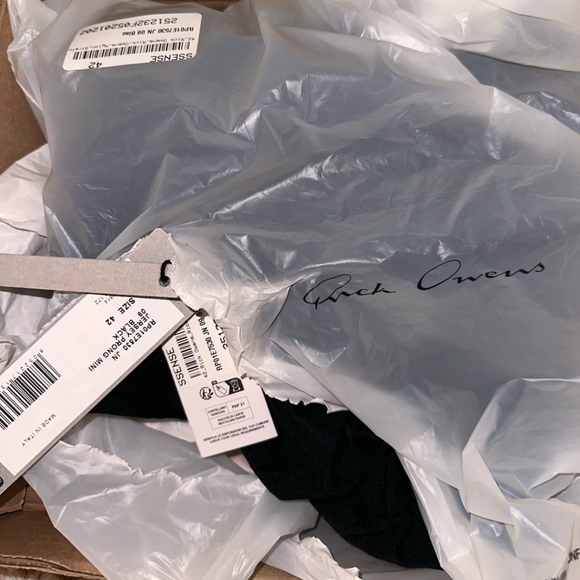 RICK OWENS Black Hollywood Prong MinidressSize M